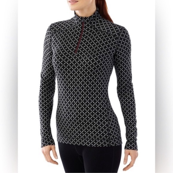 Smartwool Tops - Smartwool Merino wool 250 base layer pattern quarter zip pullover top women’s XS